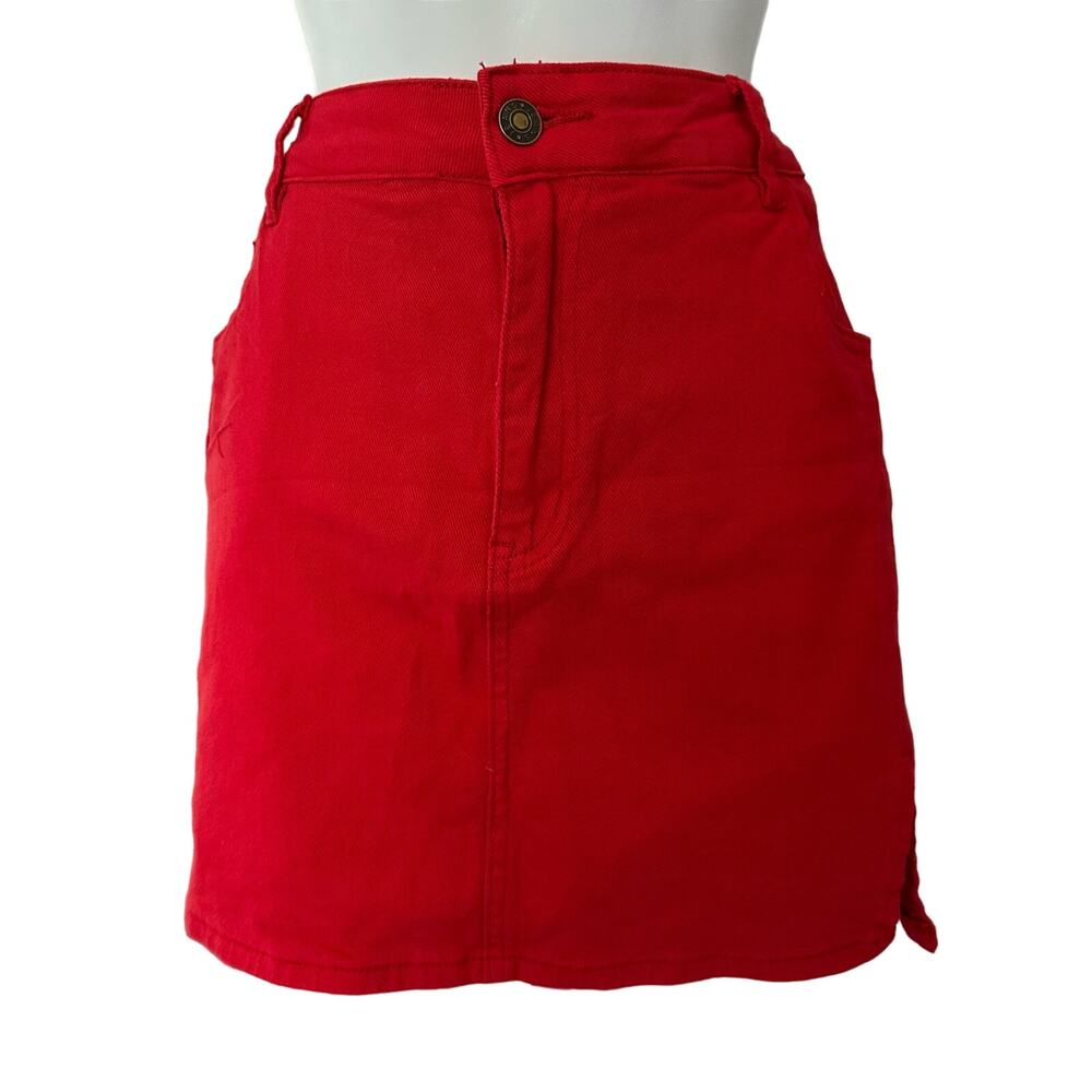 Denim High-Waisted Skort - Picture 7 of 12